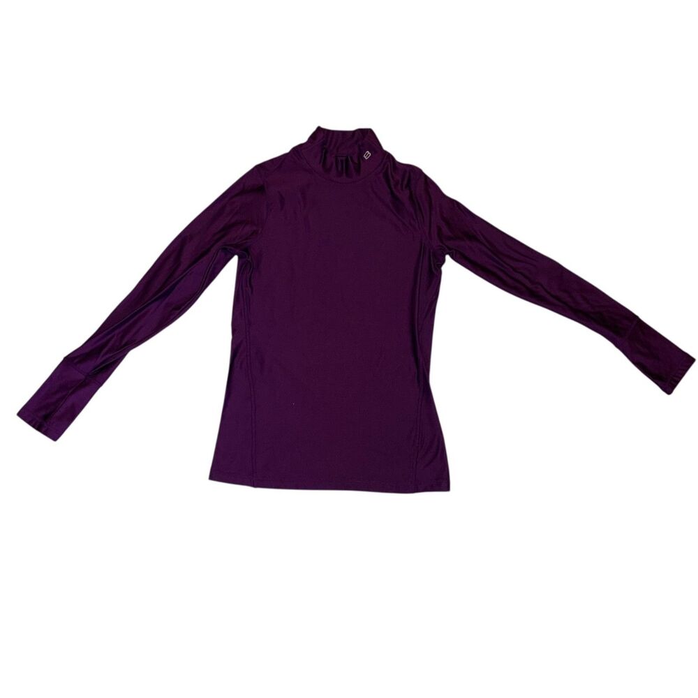 Layer 8 Womens Purple Long Sleeve Mock Neck Activewear Top M Outdoors Running